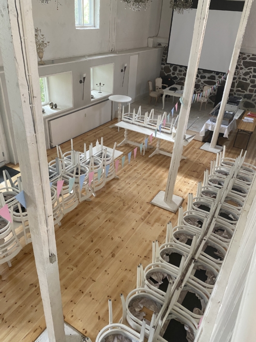 Selskabslokale set fra balkonen